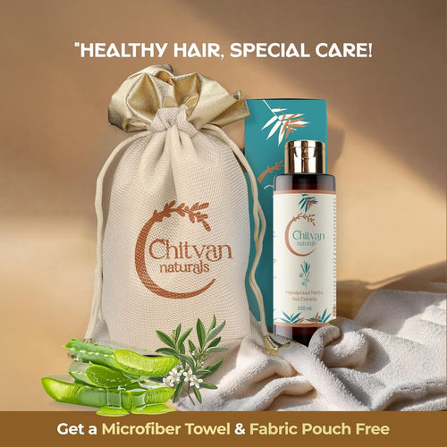 Chitvan Naturals Herbal Hair Oil with Fresh Handpicked Herbs, No Extracts, Natural Color, No Perfume or Preservatives (Pack Of 1_100 ml)