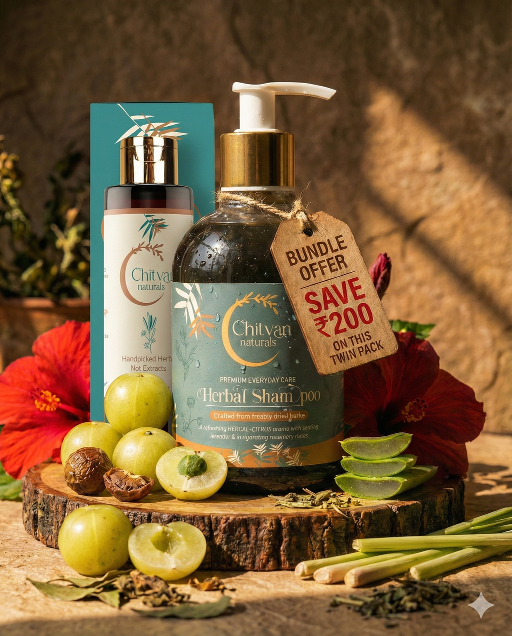 Chitvan Hair Oil(100ML) + Anti-Hairfall Shampoo(250ML) Combo (899)