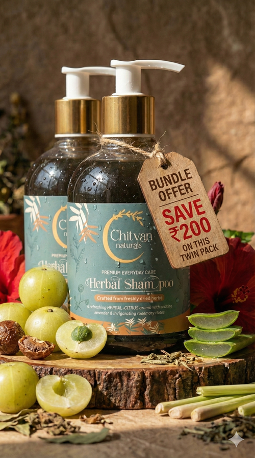 Chitvan Anti-Hairfall Shampoo (1+1 Pack of 250ml)